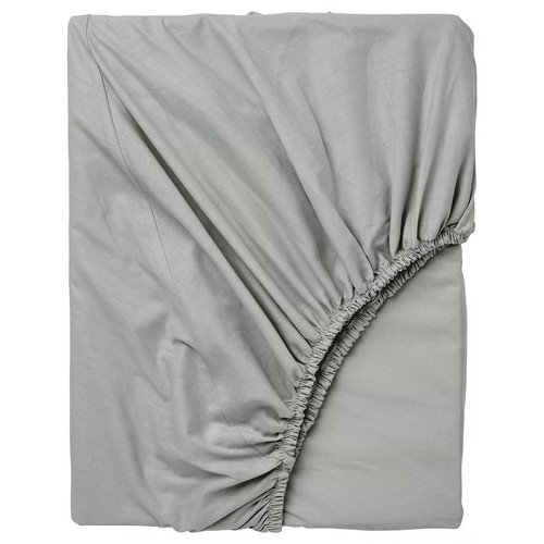 DVALA Fitted sheet, grey, Single