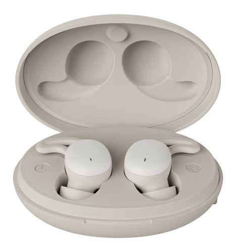 Hama Spirit Calm True Wireless Sleep/Podcast Earbuds, White/Grey