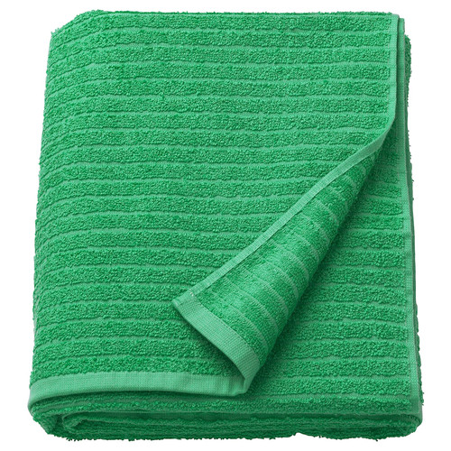 VÅGSJÖN Bath sheet, bright green, 100x150 cm