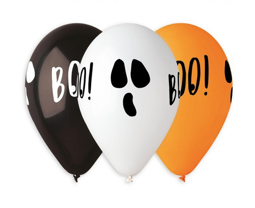 Halloween Balloons Boo 13" 5pcs