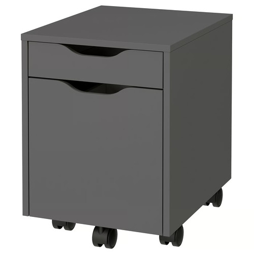 ALEX Drawer unit on castors, dark grey/black, 36x50 cm