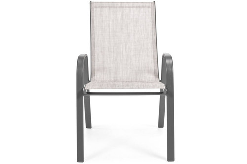 Elegant Outdoor Table with 2 Chairs, Duo 80 cm, grey