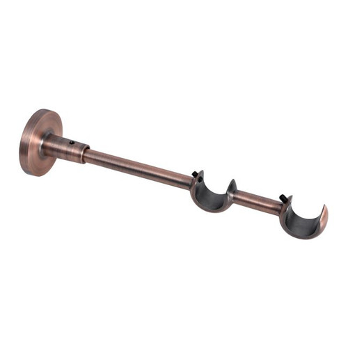 Double Curtain Pole Bracket 19 mm, copper