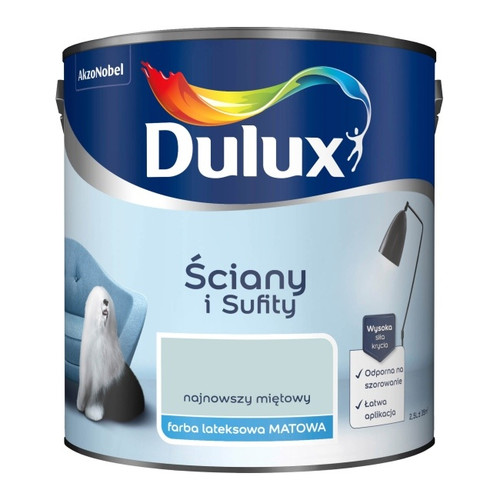 Dulux Walls & Ceilings Matt Latex Paint 2.5l newest mint