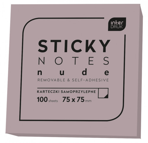 Sticky Notes Nude 75x75/100 Sheets, 1pc, assorted colours