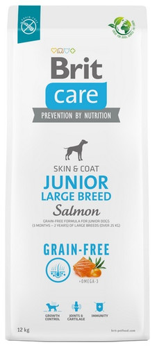 Brit Care Grain Free Junior Dog Dry Food Large Breed Salmon 12kg