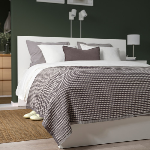 PELARTUJA Bedspread, dark grey/light grey, 150x250 cm