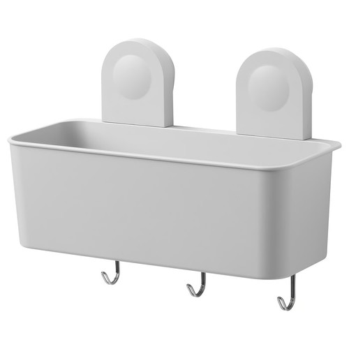 RÅNEN Shower/soap basket with hook, 26x21 cm