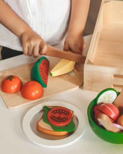 Joueco Wooden Salad Set with Tray 3+