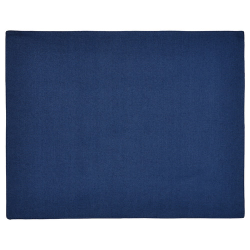 NISSÖGA Place mat, white/dark blue, 45x35 cm
