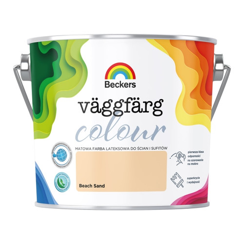 Beckers Matt Latex Paint Vaggfarg Colour 2.5l beach sand