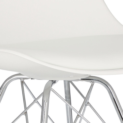 Chair Eris, 1pc, PP/faux leather, white/chrome