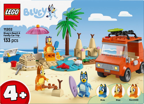 LEGO Bluey's Beach & Family Car Trip 4+
