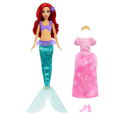 Disney Princess Toys, Ariel 2-In-1 Mermaid To Princess Doll HMG49 3+