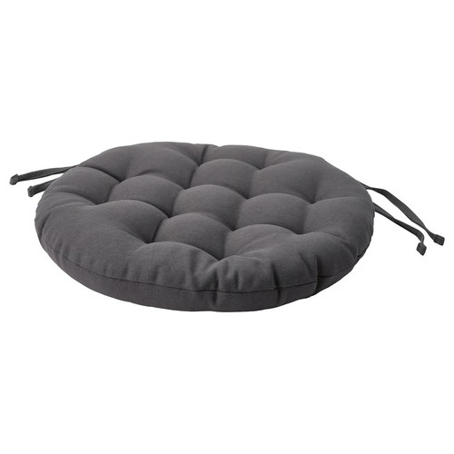 VIPPÄRT Chair pad, dark grey, 38 cm