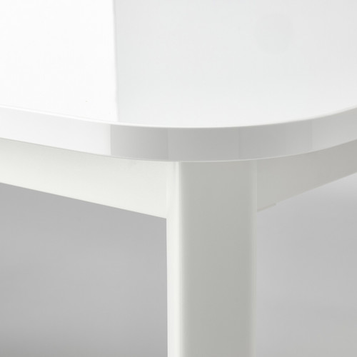 STRANDTORP / BERGMUND Table and 4 chairs, white/Ramna light grey, 150/205/260 cm