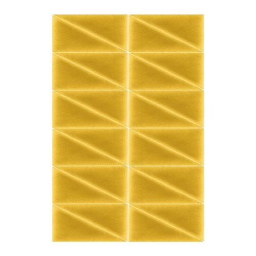 Upholstered Wall Panel Triangle Stegu Mollis 15x30cm 2pcs L, yellow