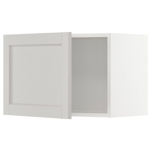 METOD Wall cabinet, white/Lerhyttan light grey, 60x40 cm