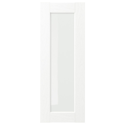 ENKÖPING Glass door, white wood effect, 30x80 cm