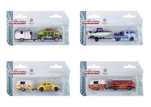 Majorette Volkswagen Vehicle with Trailer 1pc, assorted models, 3+