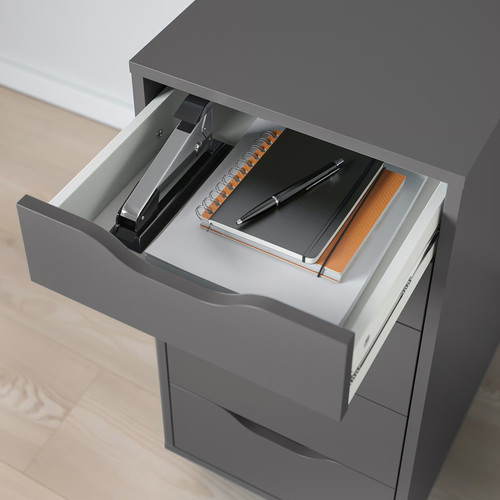 ALEX Drawer unit, dark grey, 36x70 cm