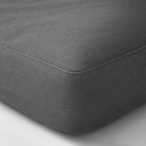 FRÖSÖN/DUVHOLMEN Seat cushion, outdoor, dark grey, 124x62 cm