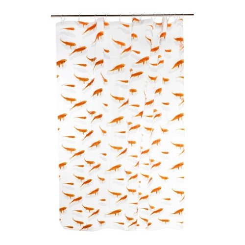 Shower Curtain GoodHome Nosara 180 x 200 cm, gold fish
