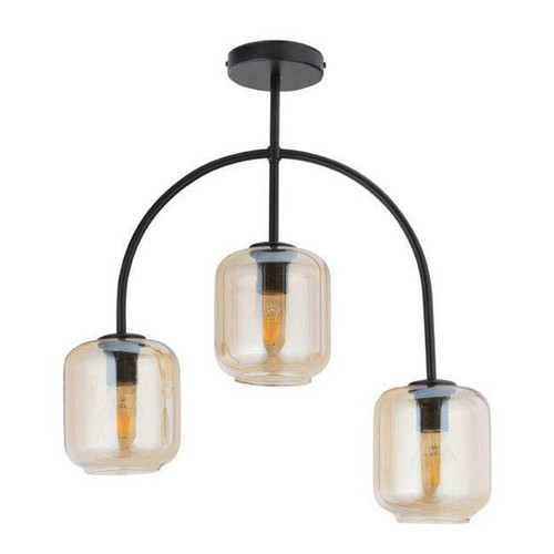 Pendant Lamp Shine 3-p, black/amber