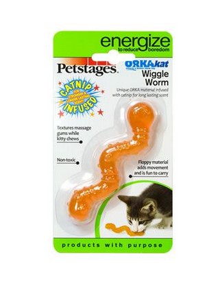 Petstages OrkaKat Catnip Wiggle Worm Cat Toy