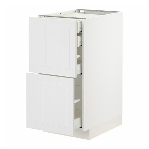 METOD / MAXIMERA Base cb 2 frnts/2 low/1 md/1 hi drw, white/Stensund white, 40x60 cm