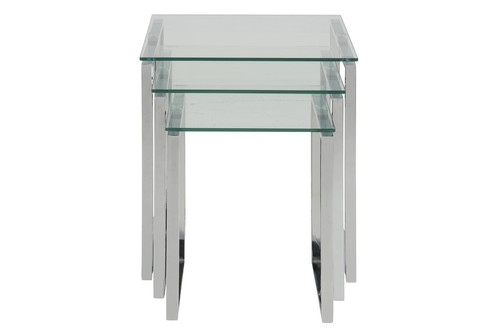 Side Table Set of 3 Katrine, chrome