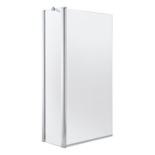GoodHome 2-Panel Bath Screen Calera 140 x 105 cm, chrome/transparent glass