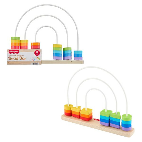 Fisher-Price Wooden Beads Shapes to Slide JFG15 12m+