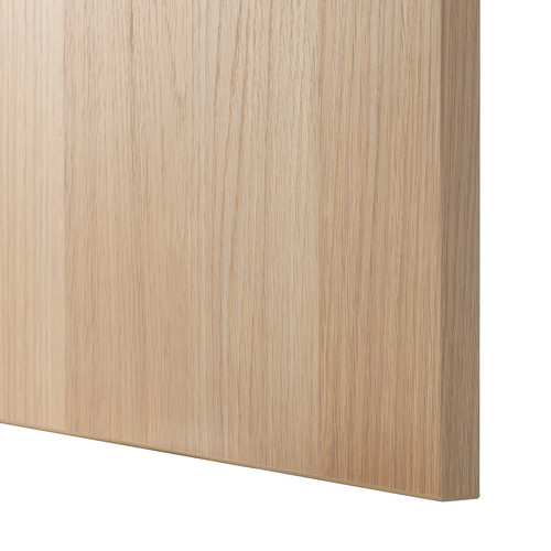 BESTÅ TV bench with doors, white stained oak effect/Lappviken/Stubbarp white stained oak effect, 120x42x74 cm