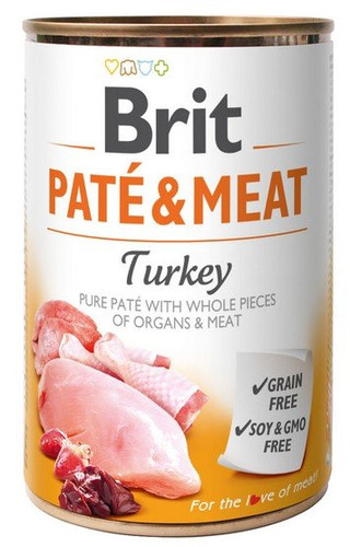 Brit Pate & Meat Turkey Dog Food Can 800g