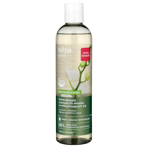 TOŁPA Green Normalizing Detox Shampoo for Greasy Hair 99% Natural 300 ml