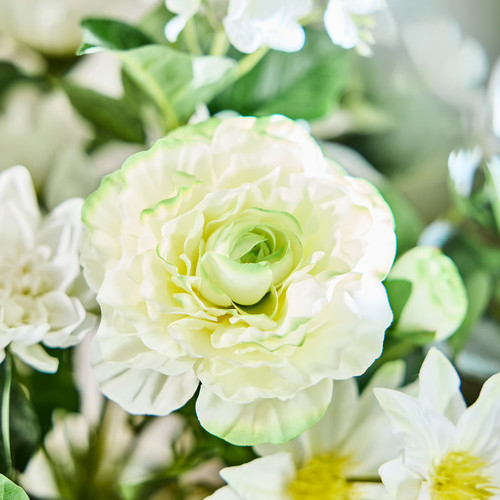 SMYCKA Artificial bouquet, in/outdoor/white, 60 cm