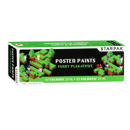 Poster Paints Pixel Game 12 Colours x 20ml