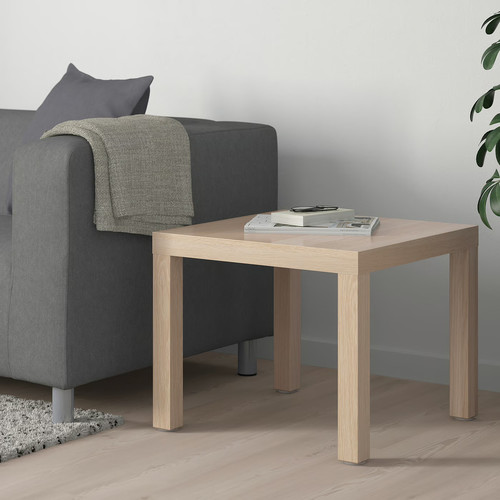 LACK Side table, white stained oak effect, 55x55 cm