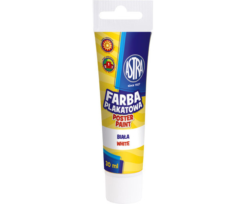 Astra Poster Paint Tube 30ml, white
