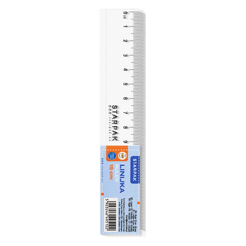 Starpak Plastic Ruler 15cm 20pcs