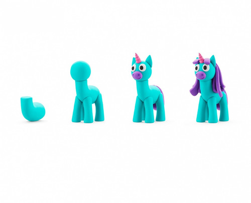 Hey Clay Air-Dry Clay Rainbow Unicorns Rainy 3+