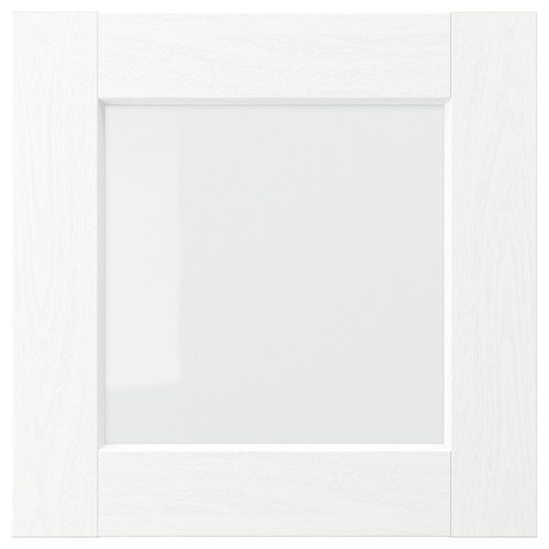 ENKÖPING Glass door, white wood effect, 40x40 cm