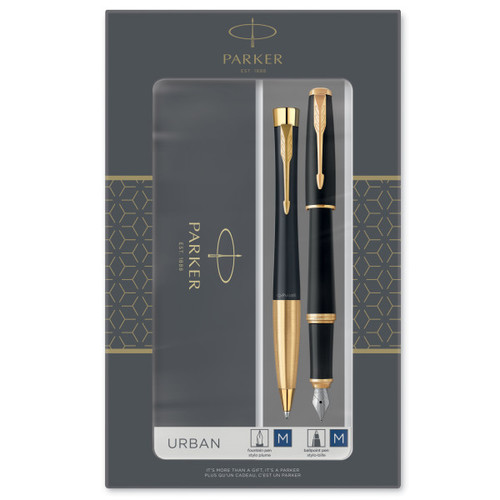 Parker Gift Set Fountain Pen & Ballpoint Pen Urban Black GT