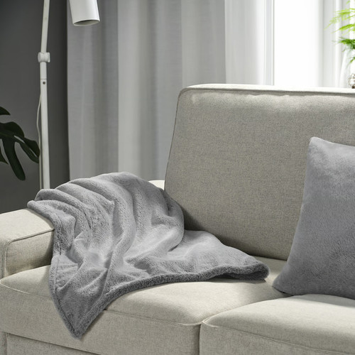 ULLGRIMMIA Throw, grey, 130x170 cm