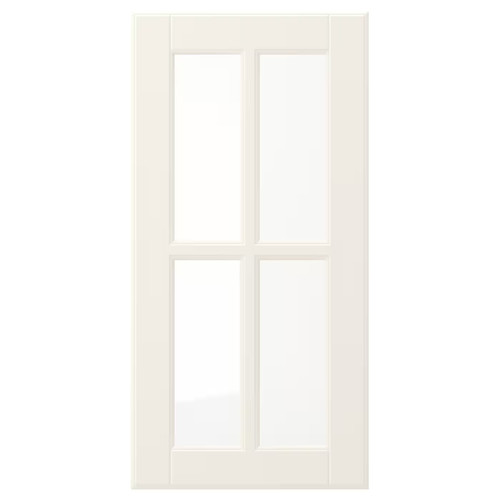 BODBYN Glass door, off-white, 30x60 cm