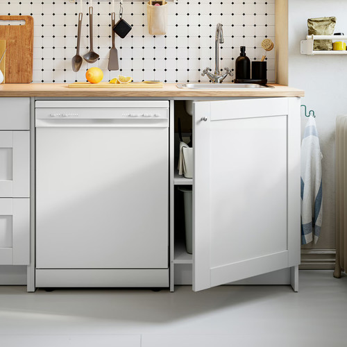 KNOXHULT Kitchen, white frame, 220x61x220 cm