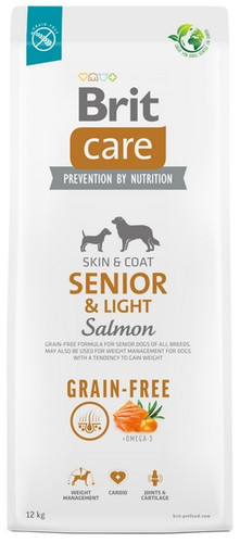 Brit Care Grain Free Senior & Light Salmon Dry Dog Food 12kg