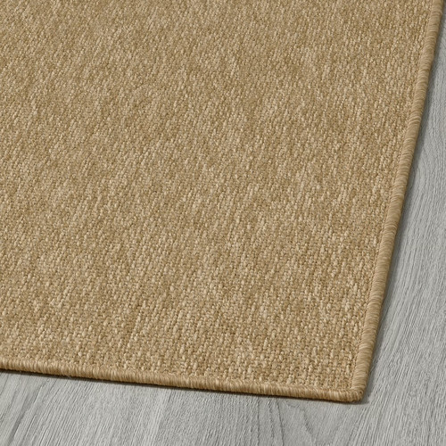 LÄTTBETONG Runner, flatwoven, beige/light brown, 80x150 cm