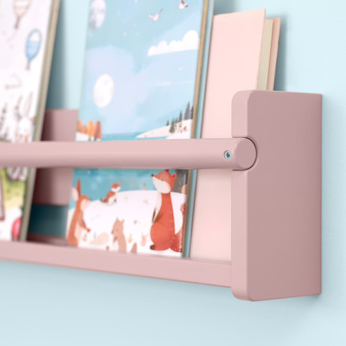 FLISAT Wall storage, pale pink, 70x9x16 cm